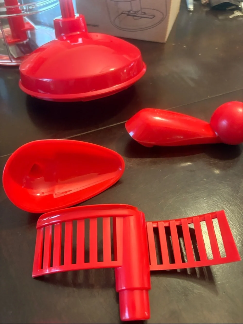 Tupperware QuickChef Bright Red Manual Chopper with Scoop - Picture 6 of 6